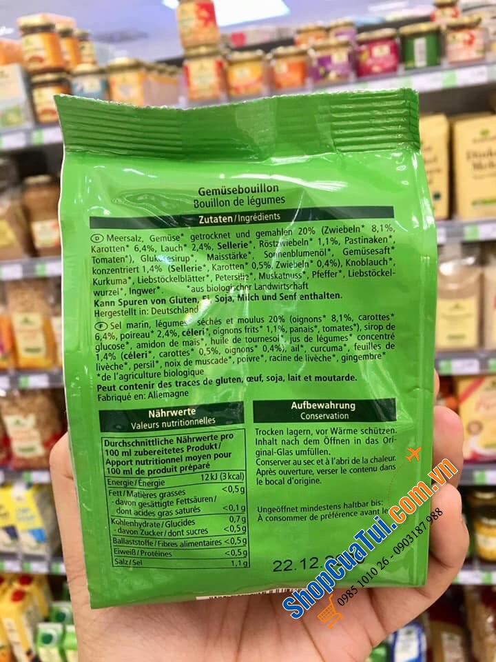 HẠT NÊM RAU CỦ QUẢ ORGANIC ALNATURA 290g