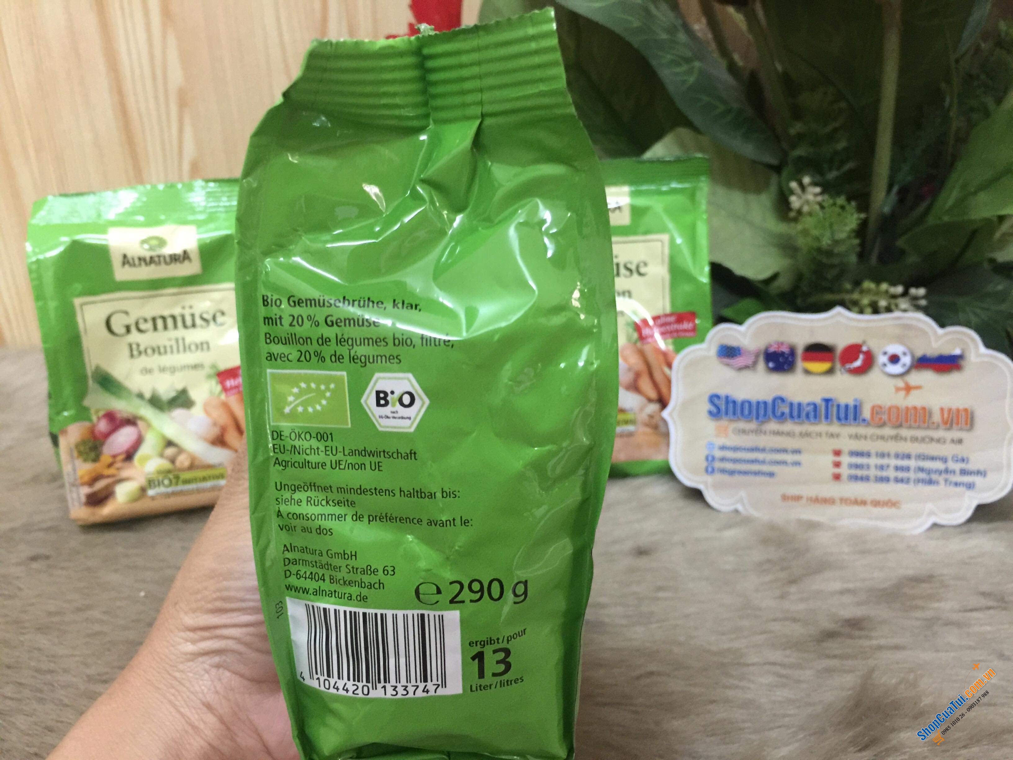 HẠT NÊM RAU CỦ QUẢ ORGANIC ALNATURA 290g