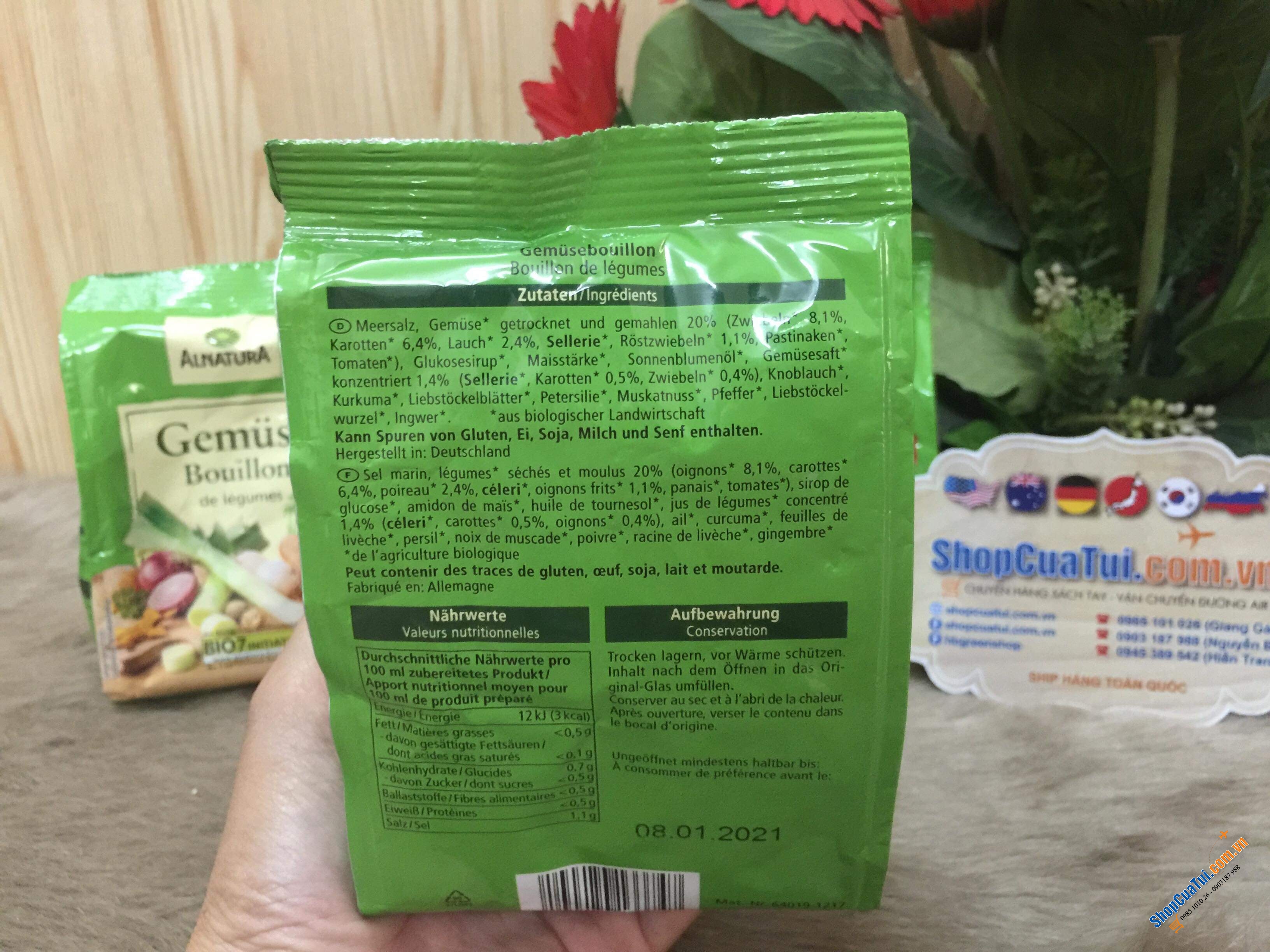 HẠT NÊM RAU CỦ QUẢ ORGANIC ALNATURA 290g