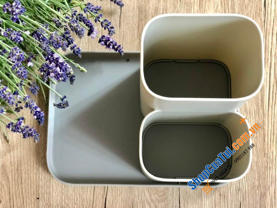 SET ĐỂ DỤNG CỤ THÌA ĐŨA VÀ DẦU GIẤM MUỐI TIÊU JOSEPH JOSEPH DUO