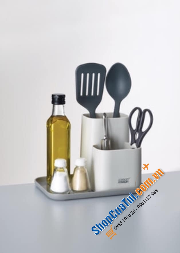 SET ĐỂ DỤNG CỤ THÌA ĐŨA VÀ DẦU GIẤM MUỐI TIÊU JOSEPH JOSEPH DUO