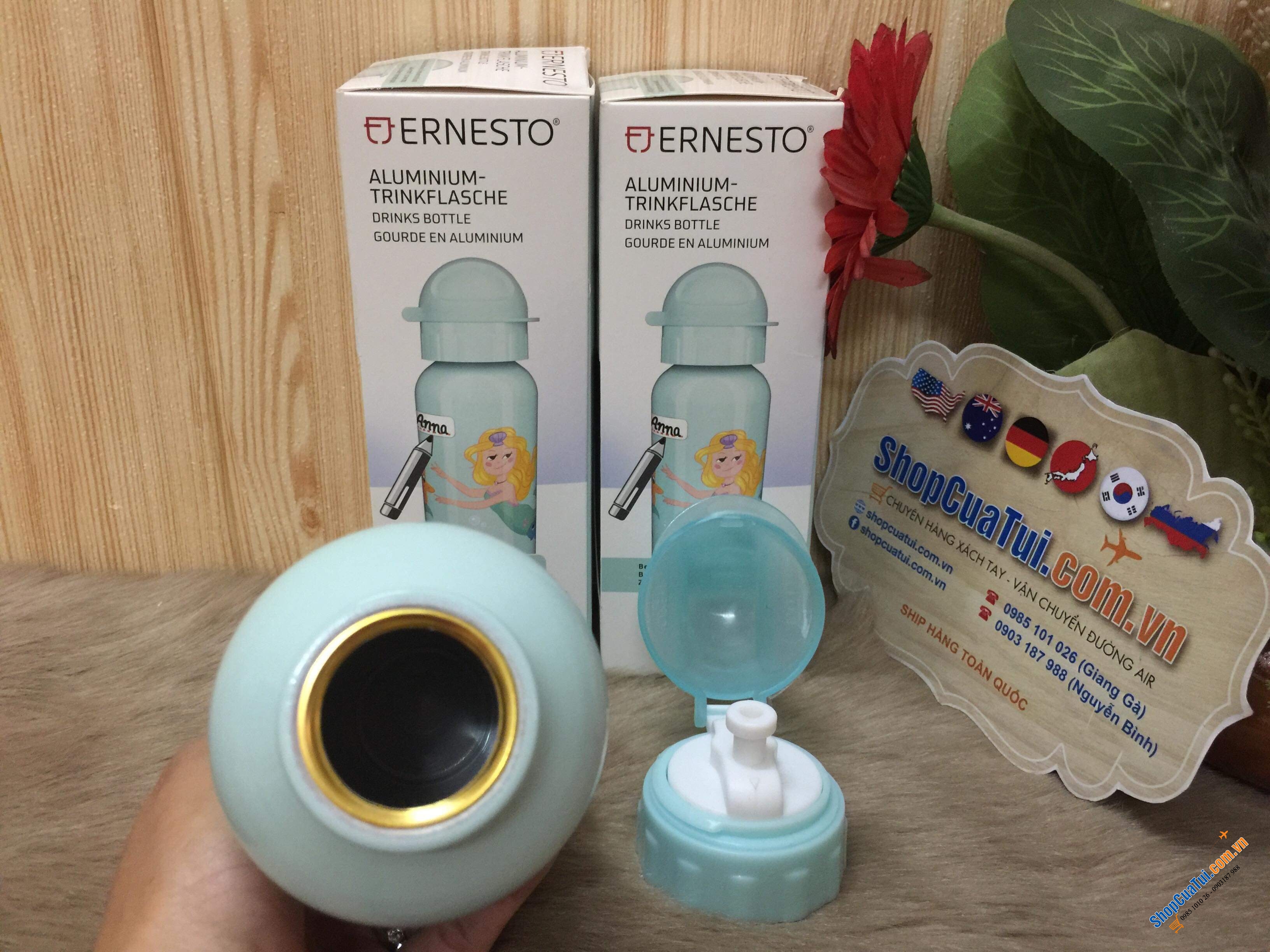 Bình đựng nước đi học cho bé của hãng Ernesto Đức 400ml