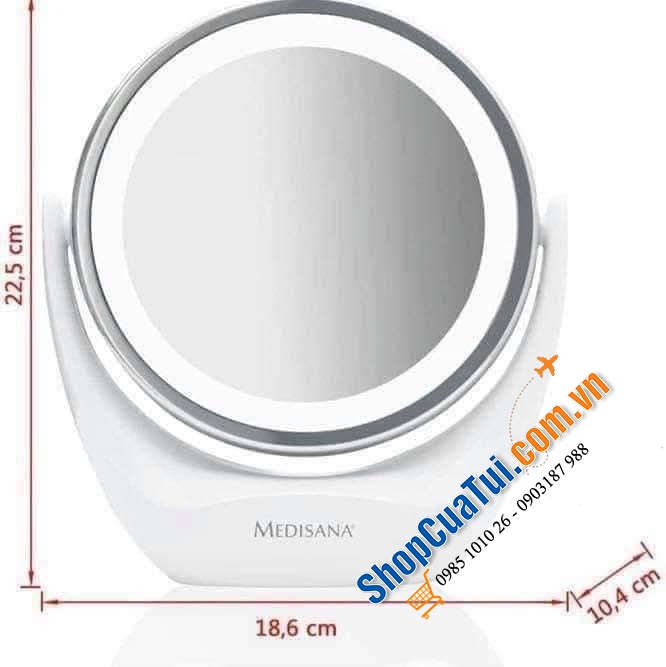 GƯƠNG TRANG ĐIỂM MEDISANA 88554 CM 835 KOSMETIKSPIEGEL - GERMANY - GƯƠNG TRANG ĐIỂM 2 MẶT KÈM ĐÈN LED MEDISANA CM835 - dụng cụ trang điểm hiện đại và tiện dụng dành cho phụ nữ năng động