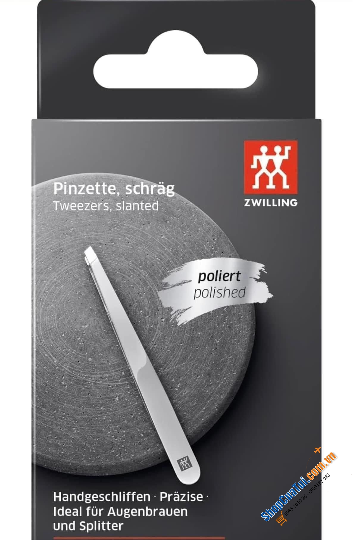 NHÍP SIÊU ĐẸP ZWILLING - MADE IN GERMANY  - được thiết kế góc vát\\\" thần thánh\\\" giúp lấy sợi lông, râu 1 cách dễ dàng, thay máy cạo lông