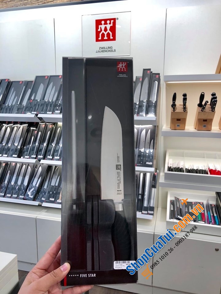 GOM SET DAO THÁI + THANH MÀI DAO ZWILLING FIVE STAR SIÊU XỊN MADE IN GERMANY