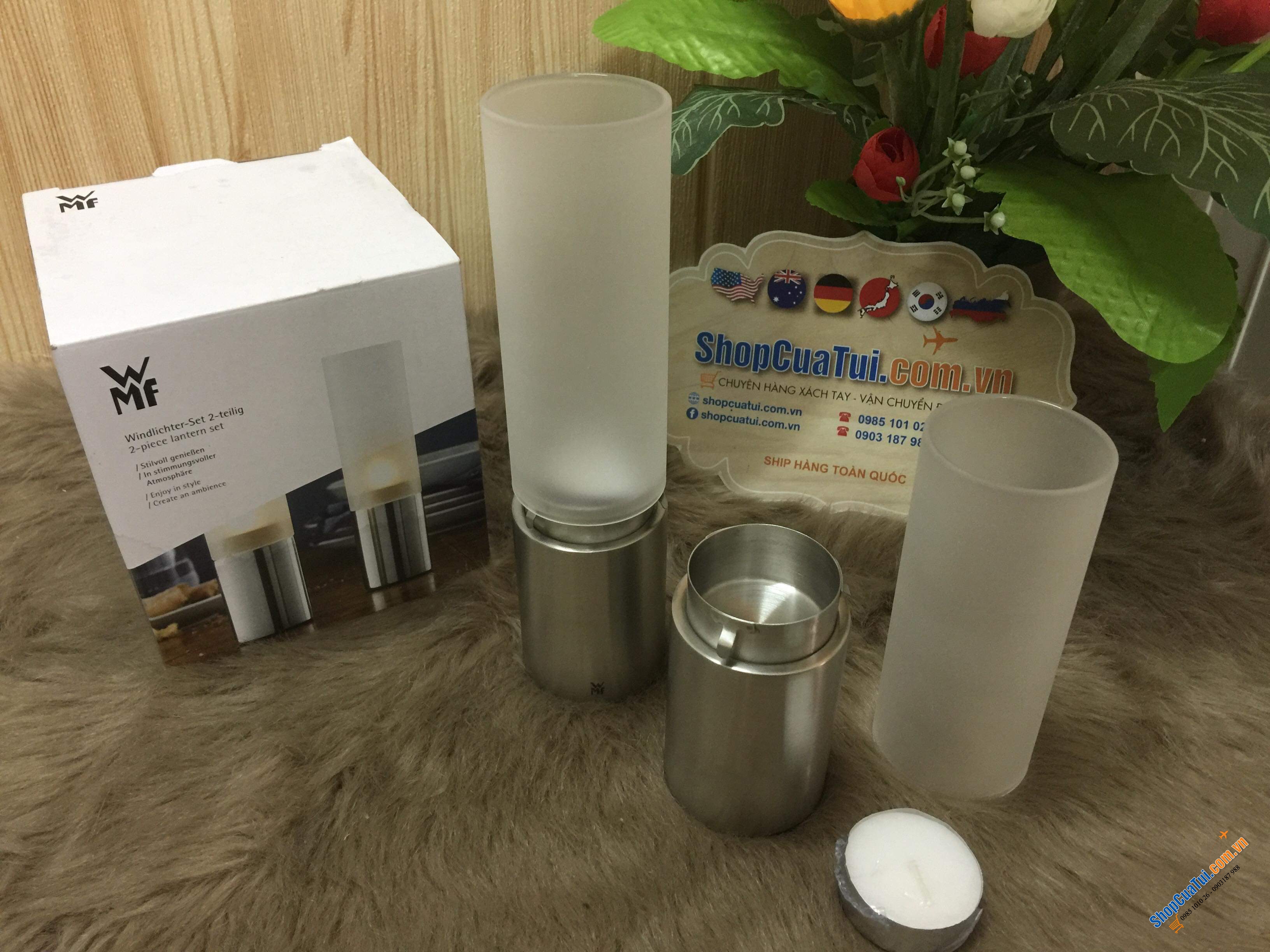 SET ĐÔI ĐẾ NẾN CHẶN GIÓ WMF