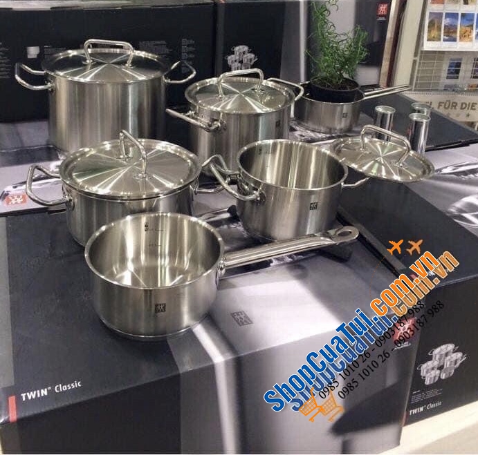 Bộ Nồi mới 100% từ Đức Zwilling Twin Classic 5 món đẹp toàn diện từ chất liệu kết kiểu dáng.