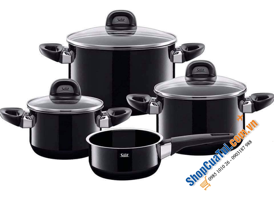Bộ nồi Silit Silargan Modesto 4 món màu đen