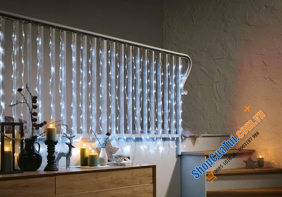 SET ĐÈN LẤP LÁNH TRANG TRÍ CỬA SỔ - BAN CÔNG MELINERA - HÀNG NỘI ĐỊA ĐỨC