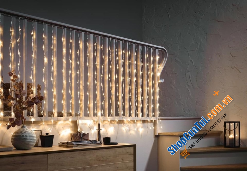 SET ĐÈN LẤP LÁNH TRANG TRÍ CỬA SỔ - BAN CÔNG MELINERA - HÀNG NỘI ĐỊA ĐỨC