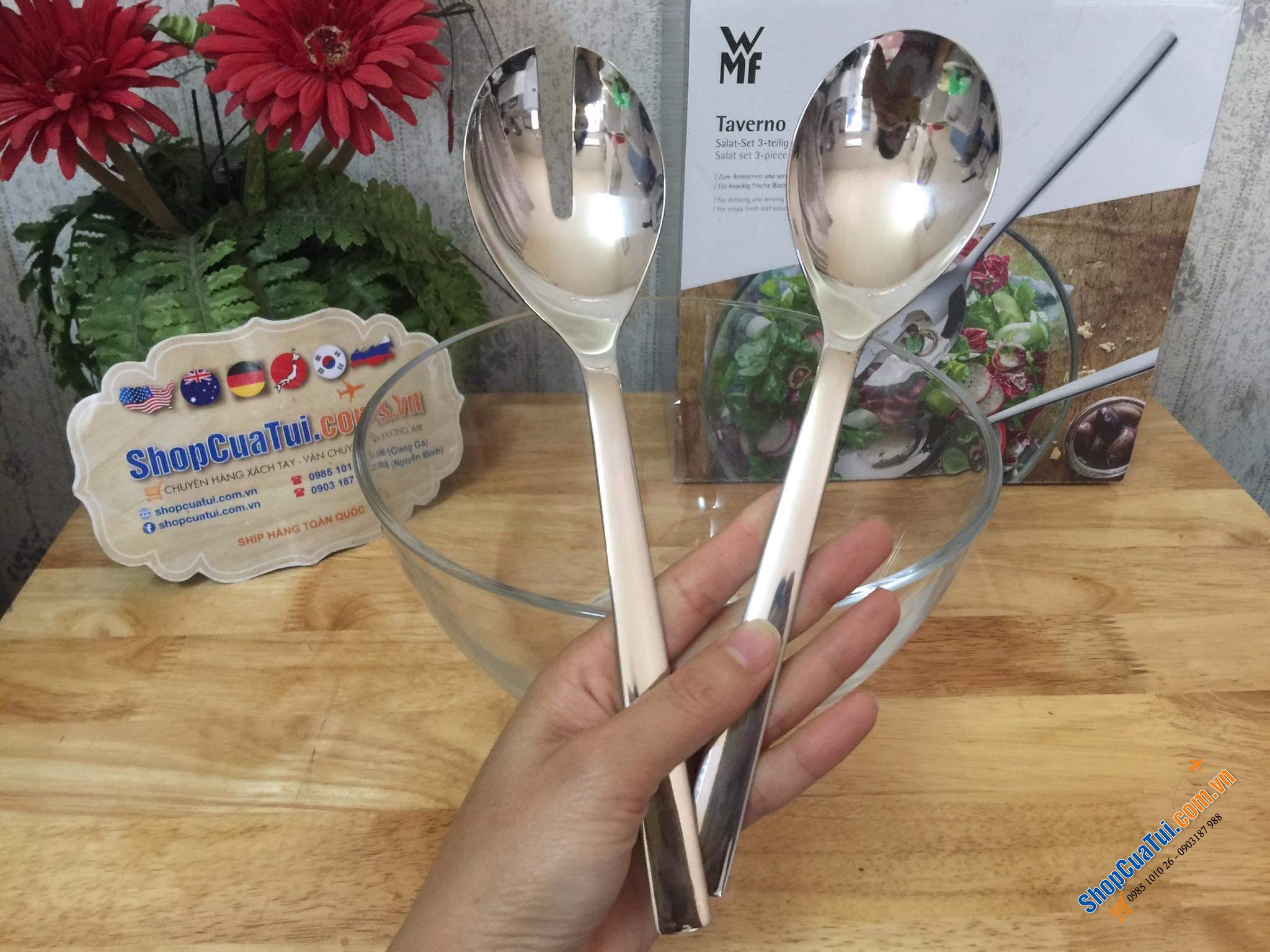 SET BÁT TRỘN SALAT KÈM THÌA WMF TAVERNO