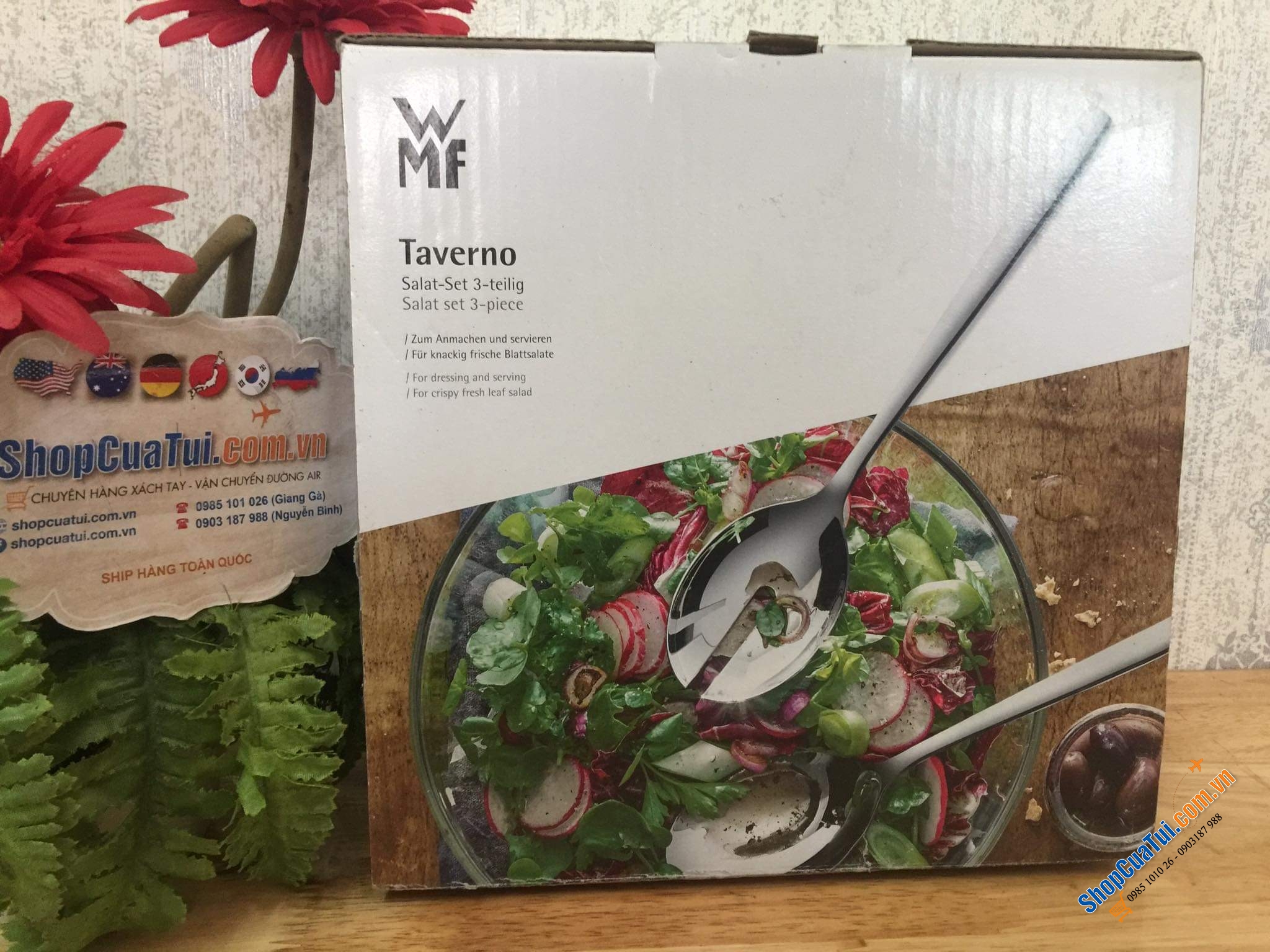 SET BÁT TRỘN SALAT KÈM THÌA WMF TAVERNO