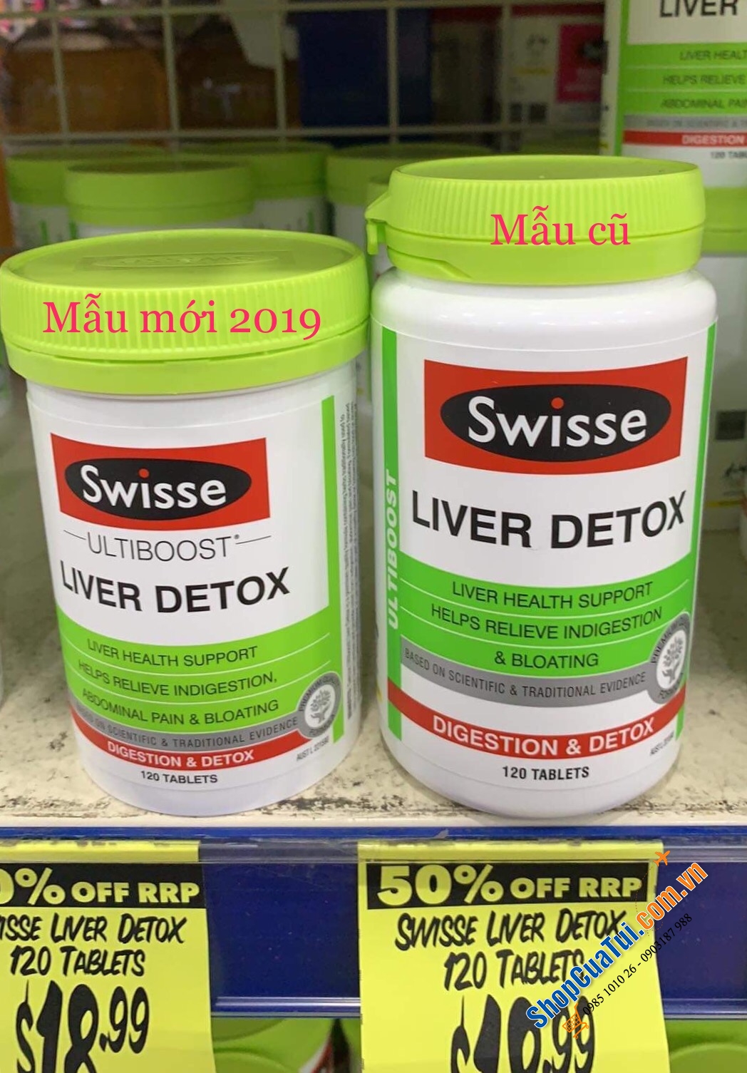 VIÊN UỐNG THẢI ĐỘC GAN & BẢO VỆ CHỨC NĂNG GAN Swisse Ultiboost Liver Detox 120 Tablets (mẫu mới nhất)