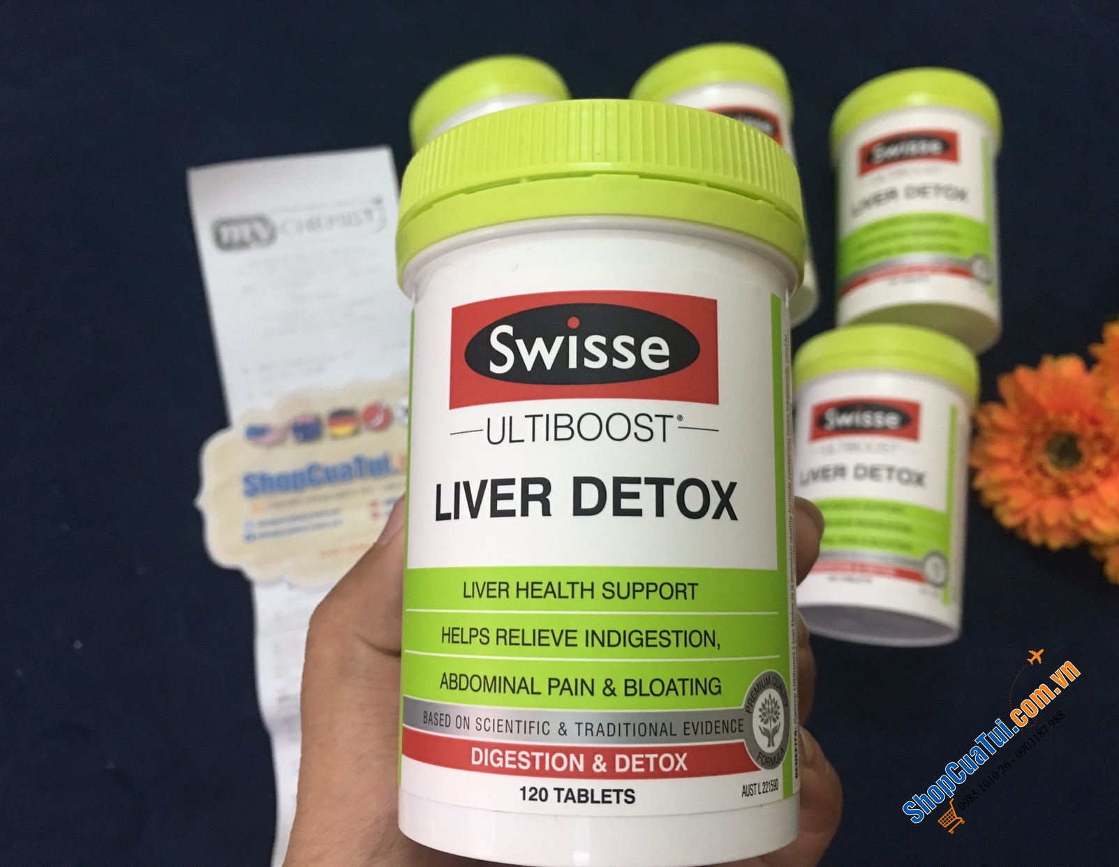 VIÊN UỐNG THẢI ĐỘC GAN & BẢO VỆ CHỨC NĂNG GAN Swisse Ultiboost Liver Detox 120 Tablets (mẫu mới nhất)