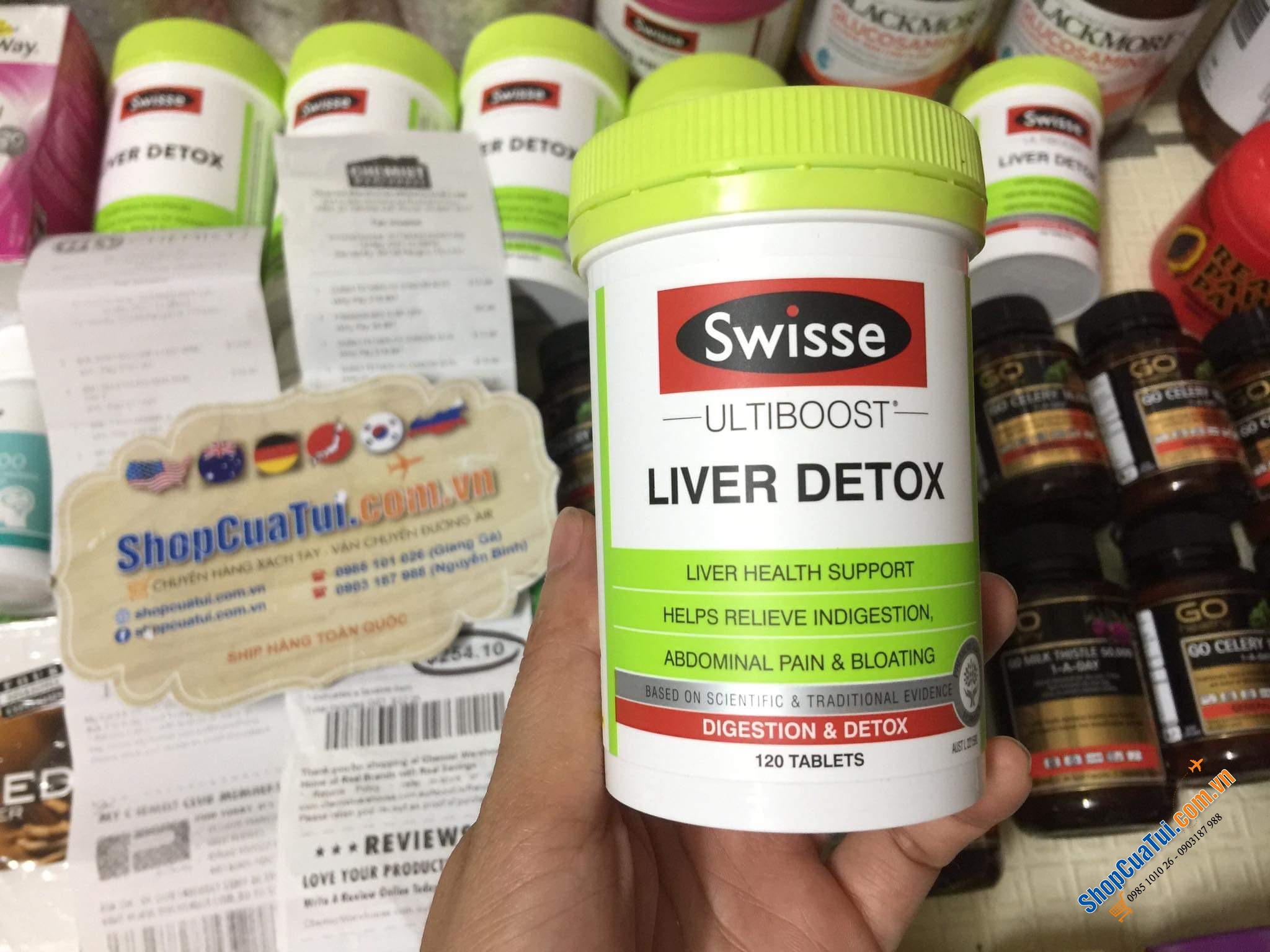 VIÊN UỐNG THẢI ĐỘC GAN & BẢO VỆ CHỨC NĂNG GAN Swisse Ultiboost Liver Detox 120 Tablets (mẫu mới nhất)