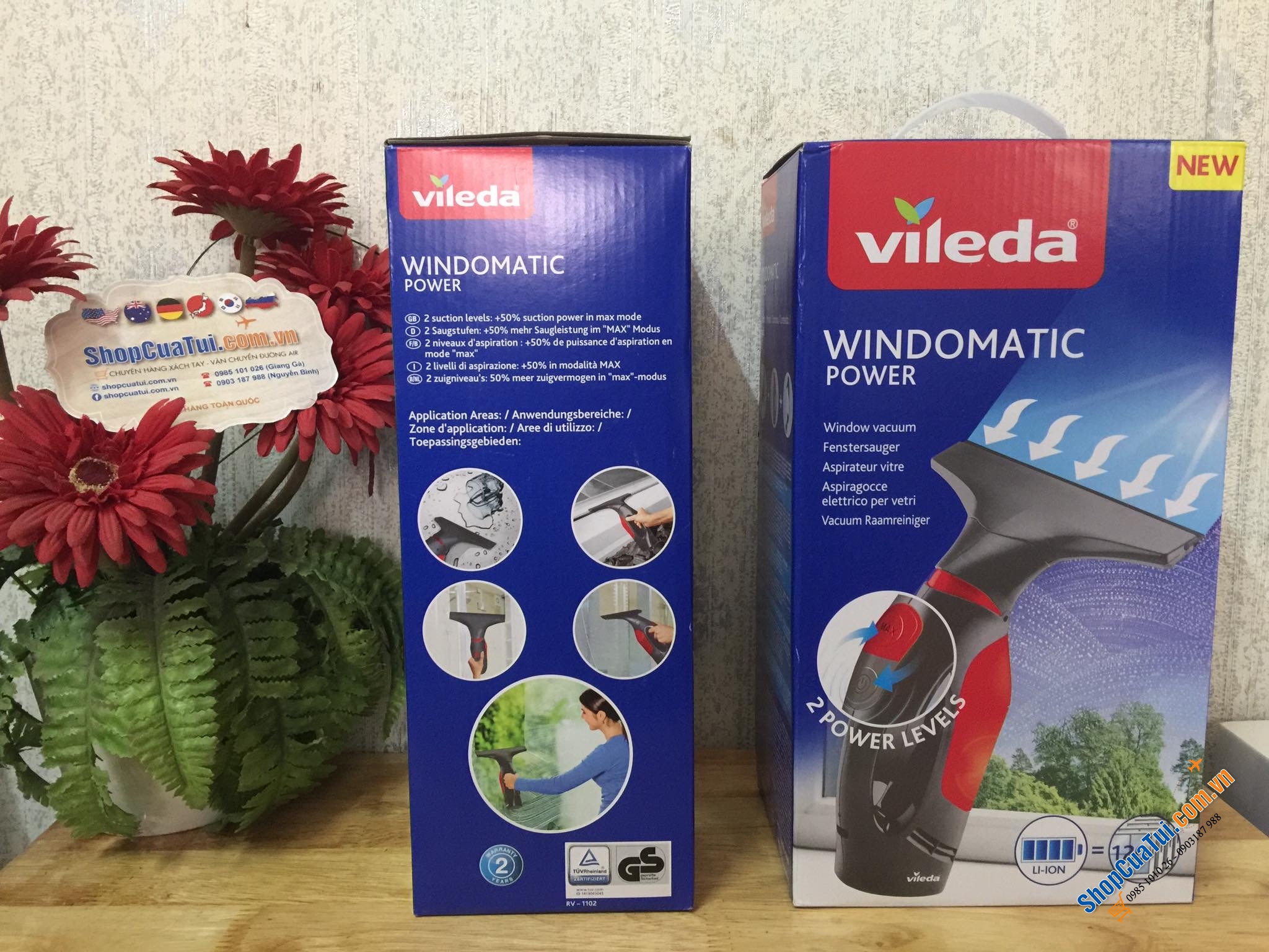 MÁY LAU KÍNH VILEDA WINDOMATIC POWER