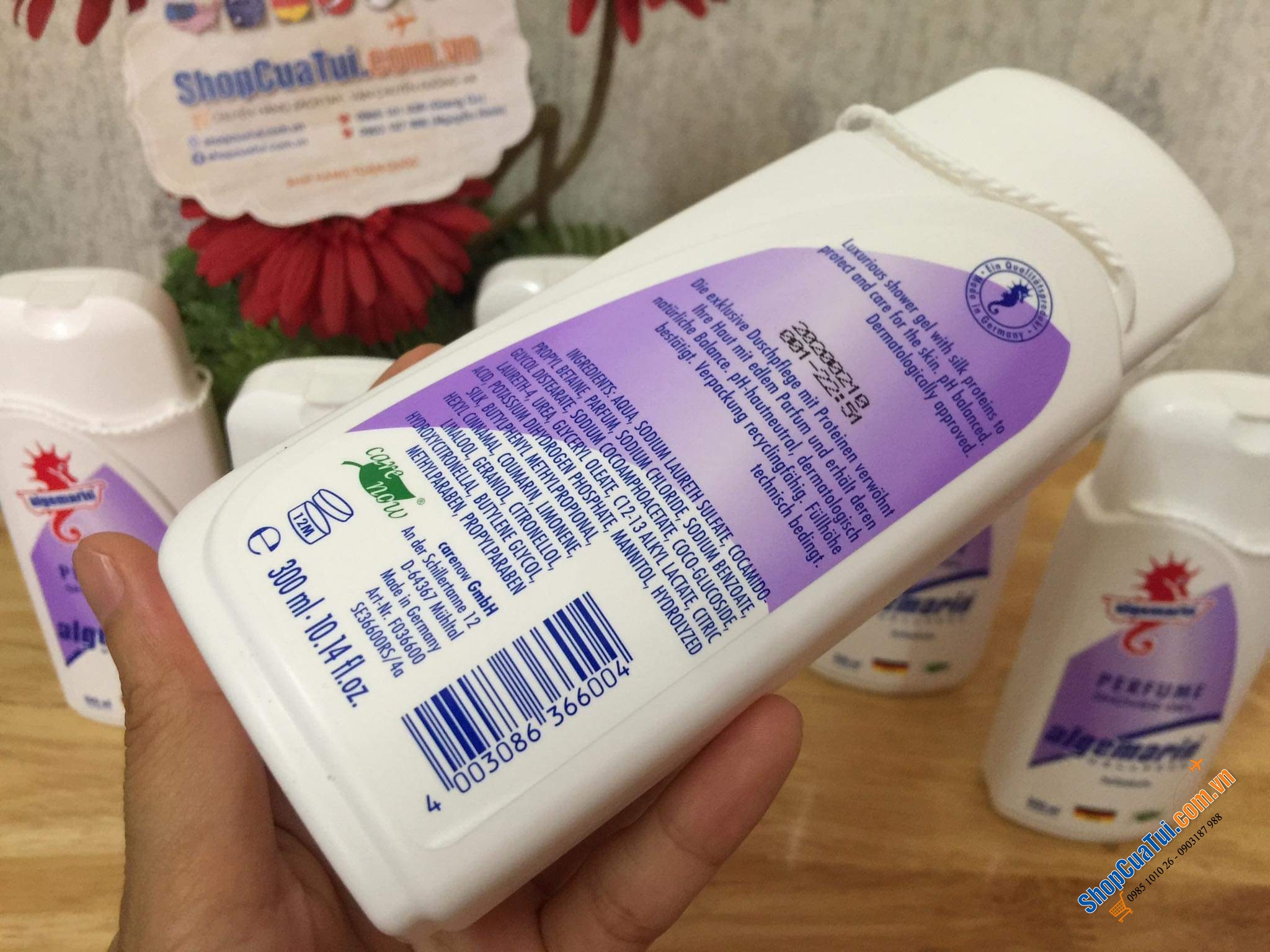 Sữa Tắm Cá Ngựa Đức chai vuông 300ml, thơm nhẹ nhàng nhưng bền bỉ, quyến rũ, phong cách quý phái, sang trọng suốt cả ngày