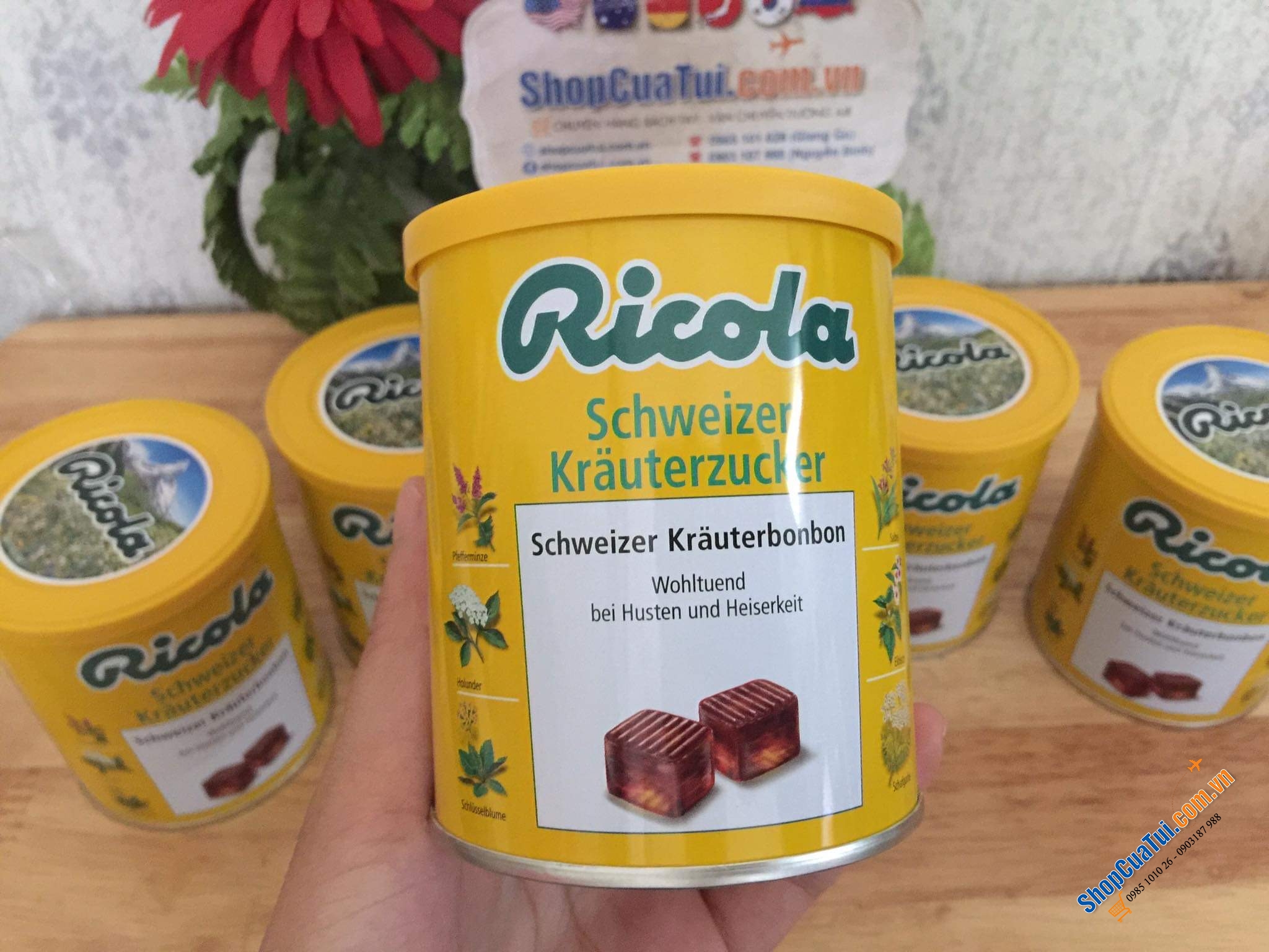 Kẹo ngậm ho Ricola  250g - trị ho