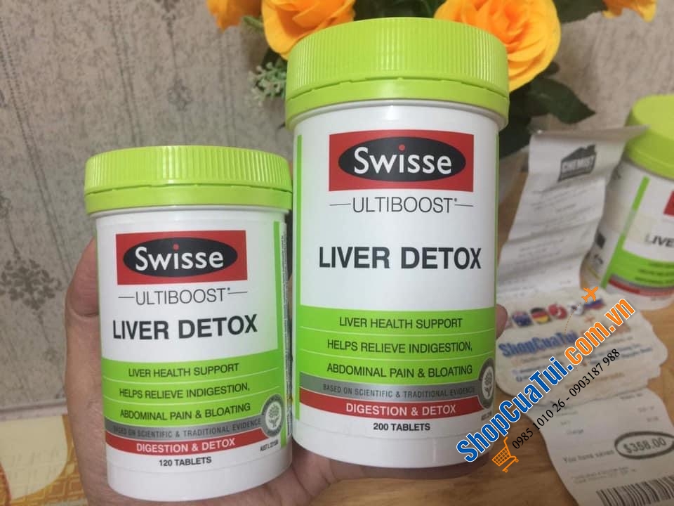 VIÊN UỐNG THẢI ĐỘC GAN & BẢO VỆ CHỨC NĂNG GAN Swisse Ultiboost Liver Detox 200 Tablets (mẫu mới nhất)