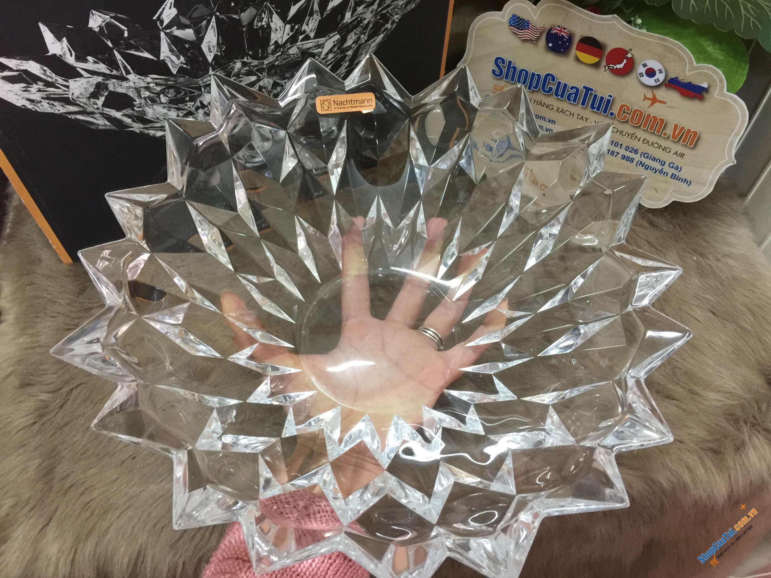 ĐĨA PHA LÊ SÂU LÒNG NACHTMANN QUARTZ SIZE 32cm - Bát Pha Lê Quartz 32cm của hãng Nachtmann