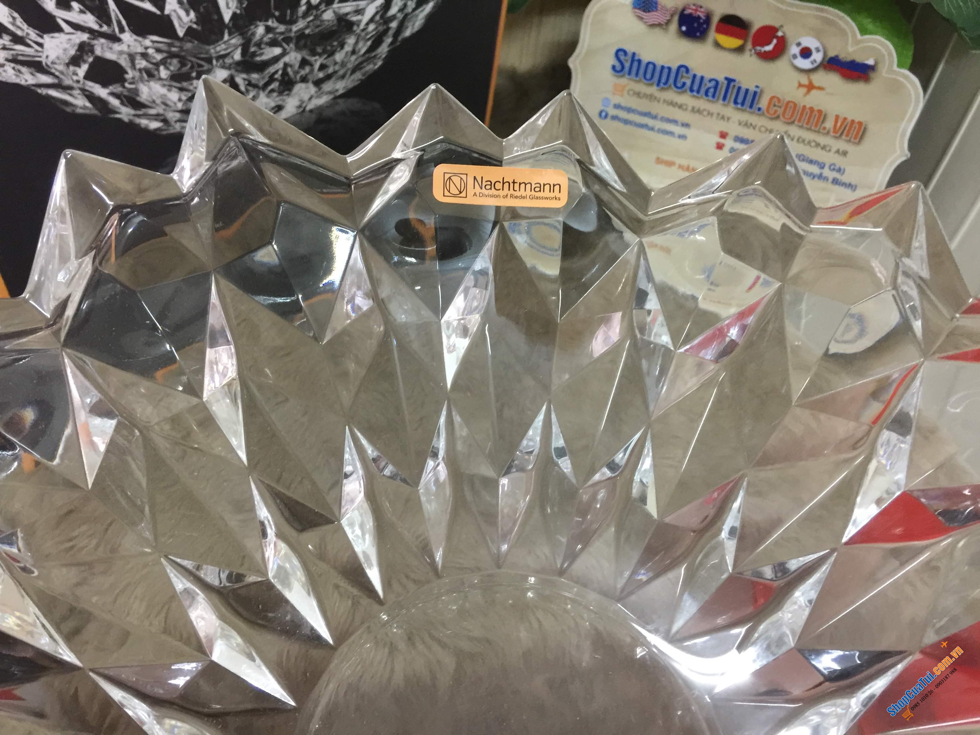 ĐĨA PHA LÊ SÂU LÒNG NACHTMANN QUARTZ SIZE 32cm - Bát Pha Lê Quartz 32cm của hãng Nachtmann