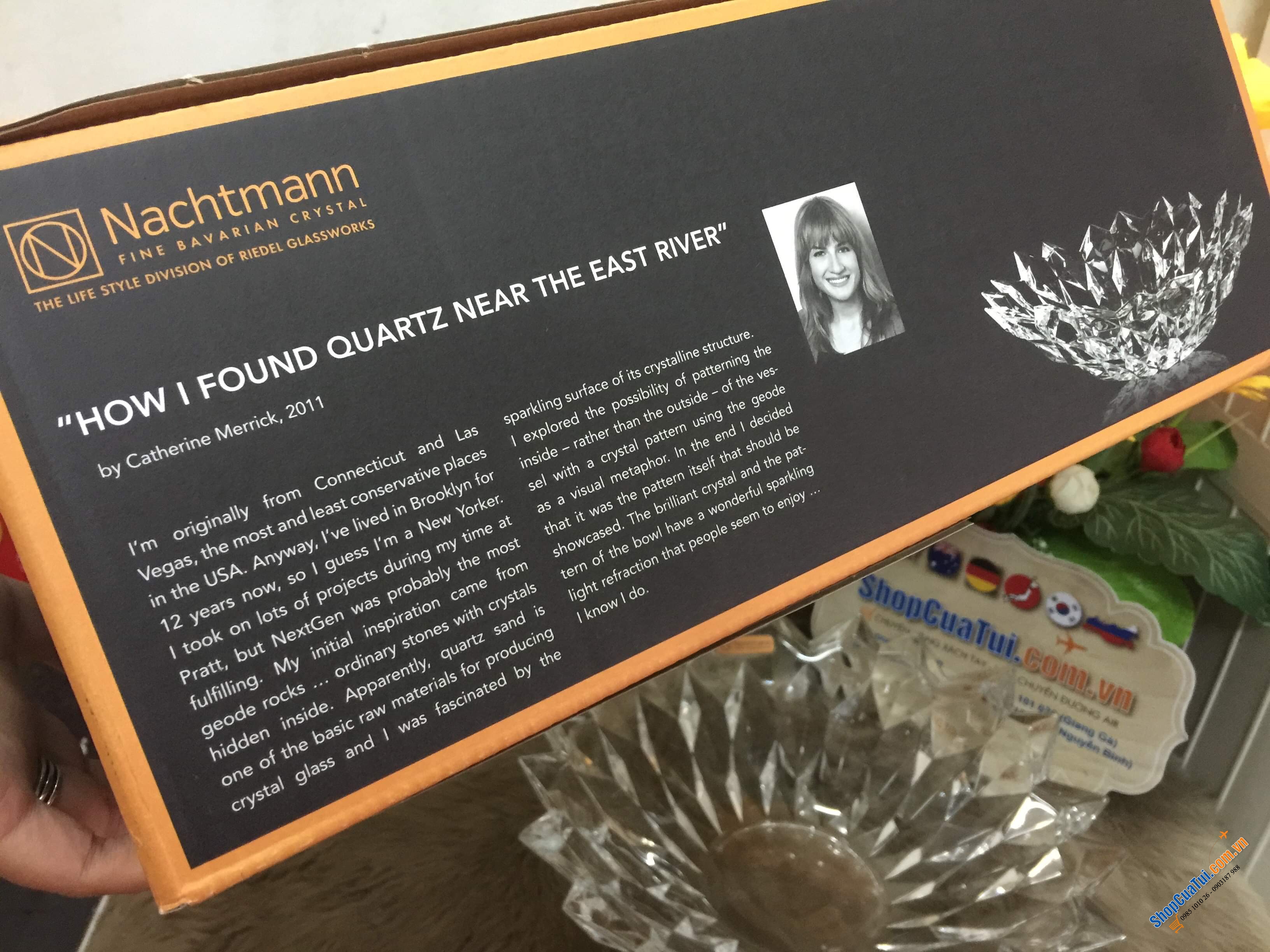ĐĨA PHA LÊ SÂU LÒNG NACHTMANN QUARTZ SIZE 32cm - Bát Pha Lê Quartz 32cm của hãng Nachtmann