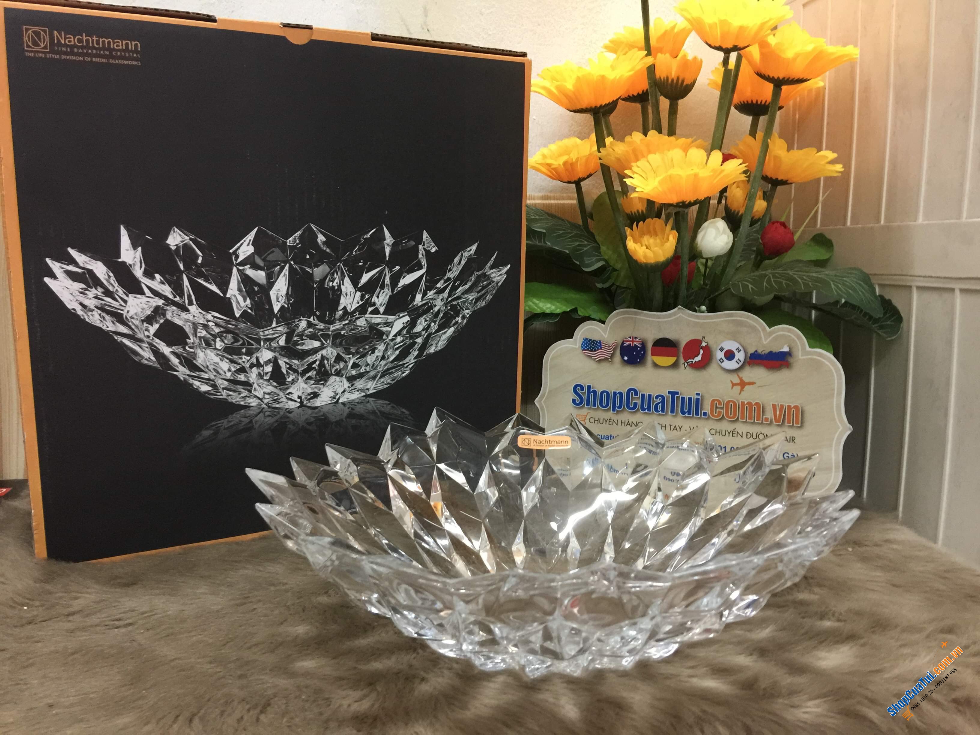 ĐĨA PHA LÊ SÂU LÒNG NACHTMANN QUARTZ SIZE 32cm - Bát Pha Lê Quartz 32cm của hãng Nachtmann