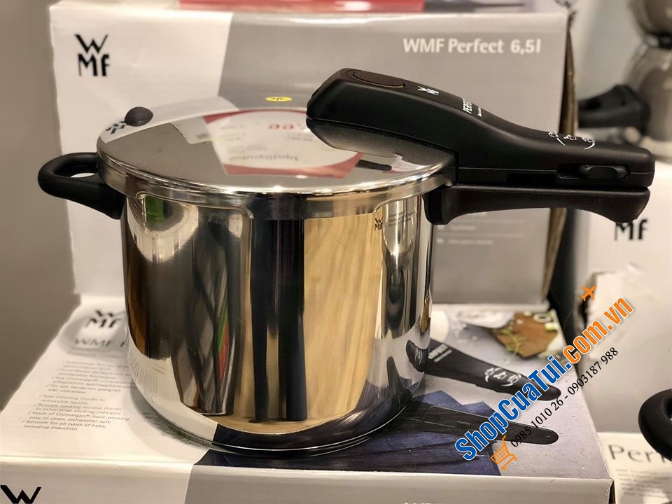 Nồi áp suất WMF 6,5 lít đường kính 22cm Made in Germany (thoải mái hầm, hấp cả gà nguyên con)