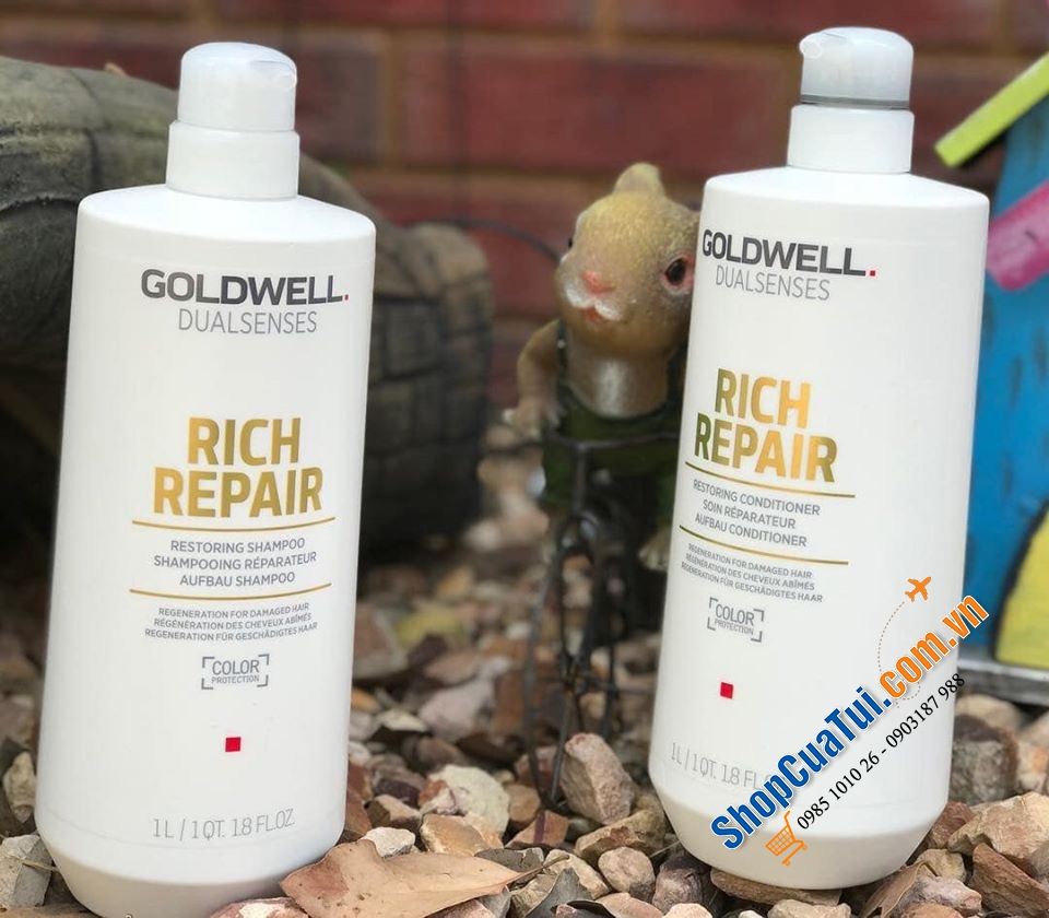 Cặp dầu gội và xả Goldwell Dualsenses Rich Repair Cream Shampoo