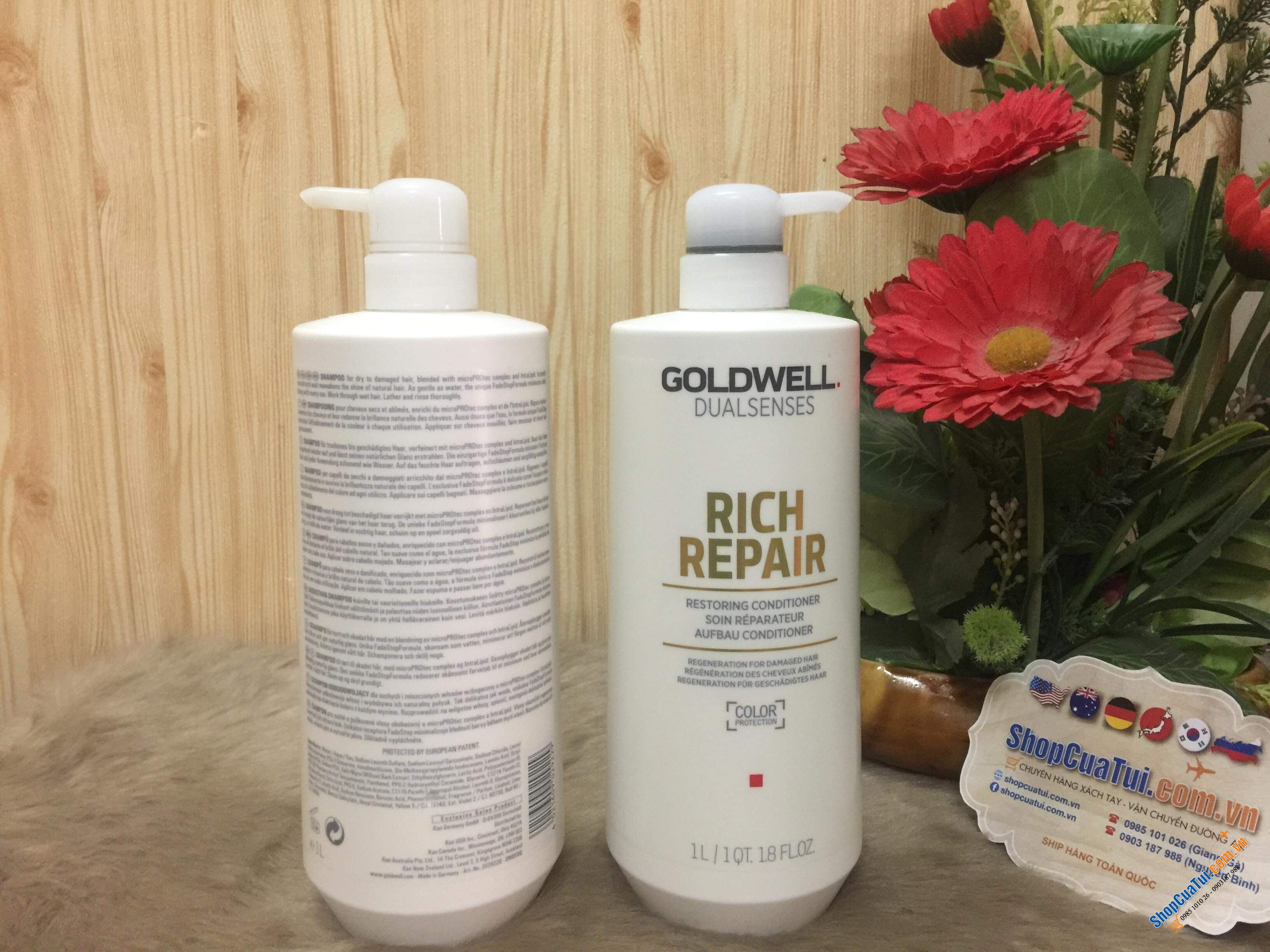 Cặp dầu gội và xả Goldwell Dualsenses Rich Repair Cream Shampoo