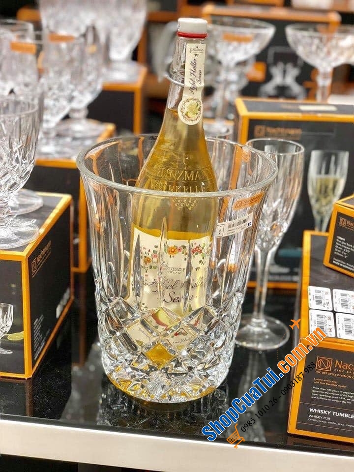 BÌNH ƯỚP LẠNH RƯỢU , CHAMPAGNE VÀ 4 LY UỐNG CHAMPAGNE NACHTMANN