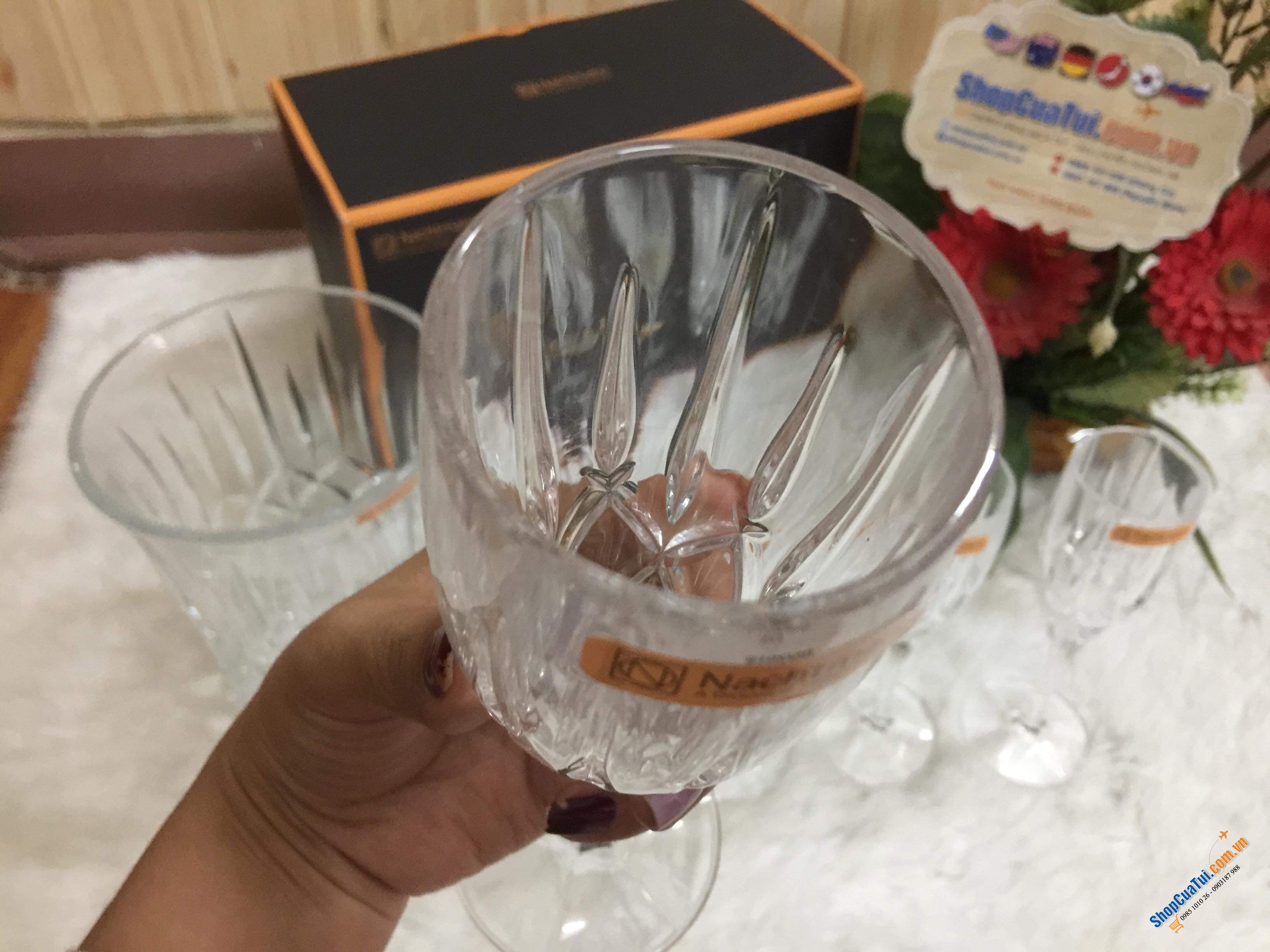 BÌNH ƯỚP LẠNH RƯỢU , CHAMPAGNE VÀ 4 LY UỐNG CHAMPAGNE NACHTMANN