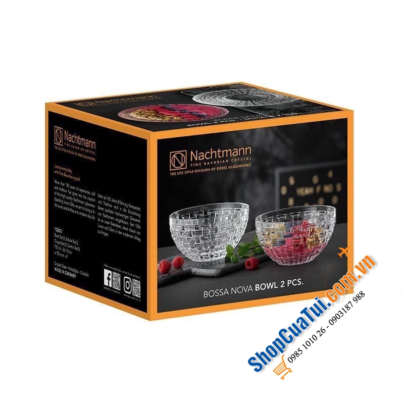 Set 2 bát pha lê Nachtmann - size 15cm
