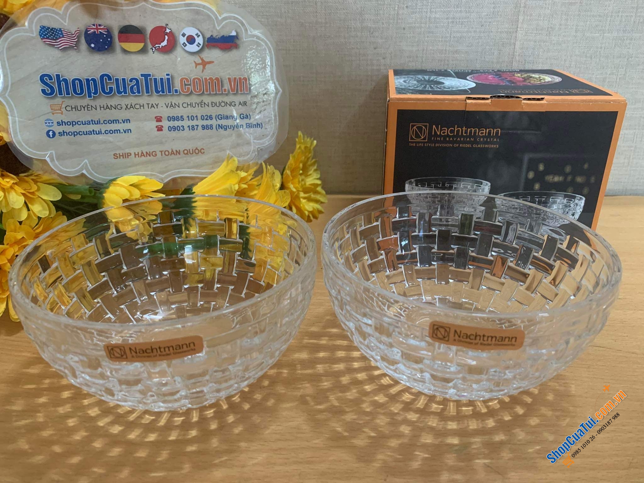 Set 2 bát pha lê Nachtmann - size 15cm