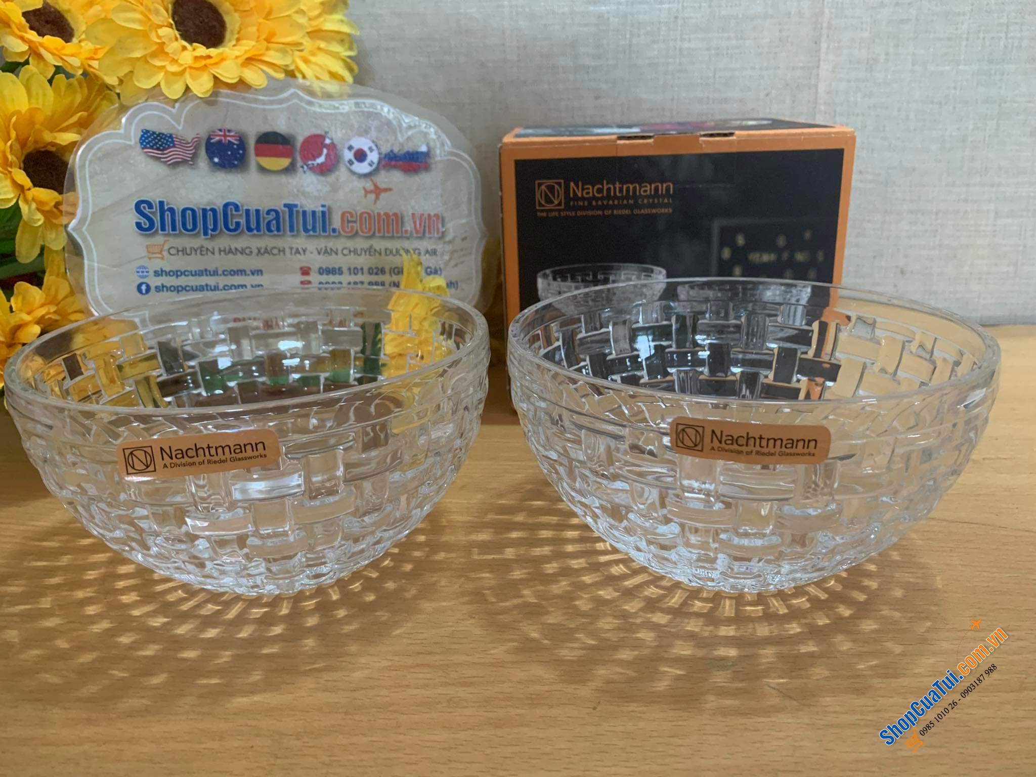 Set 2 bát pha lê Nachtmann - size 15cm