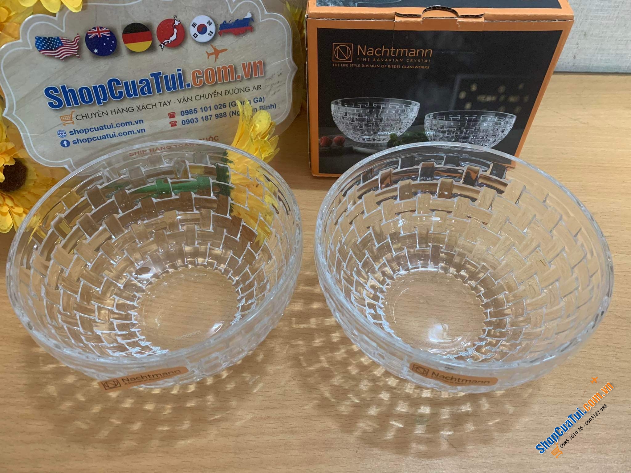 Set 2 bát pha lê Nachtmann - size 15cm