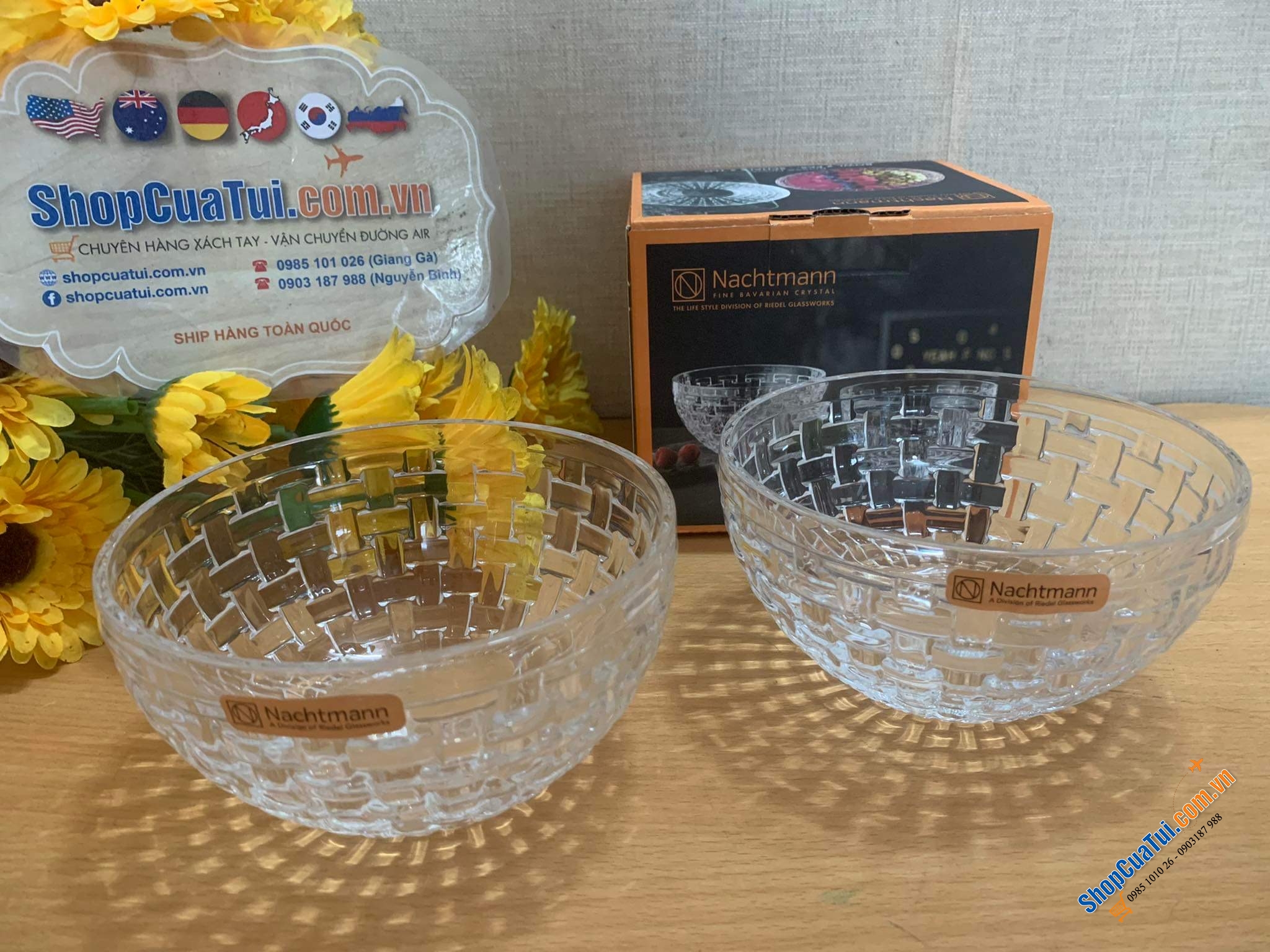 Set 2 bát pha lê Nachtmann - size 15cm