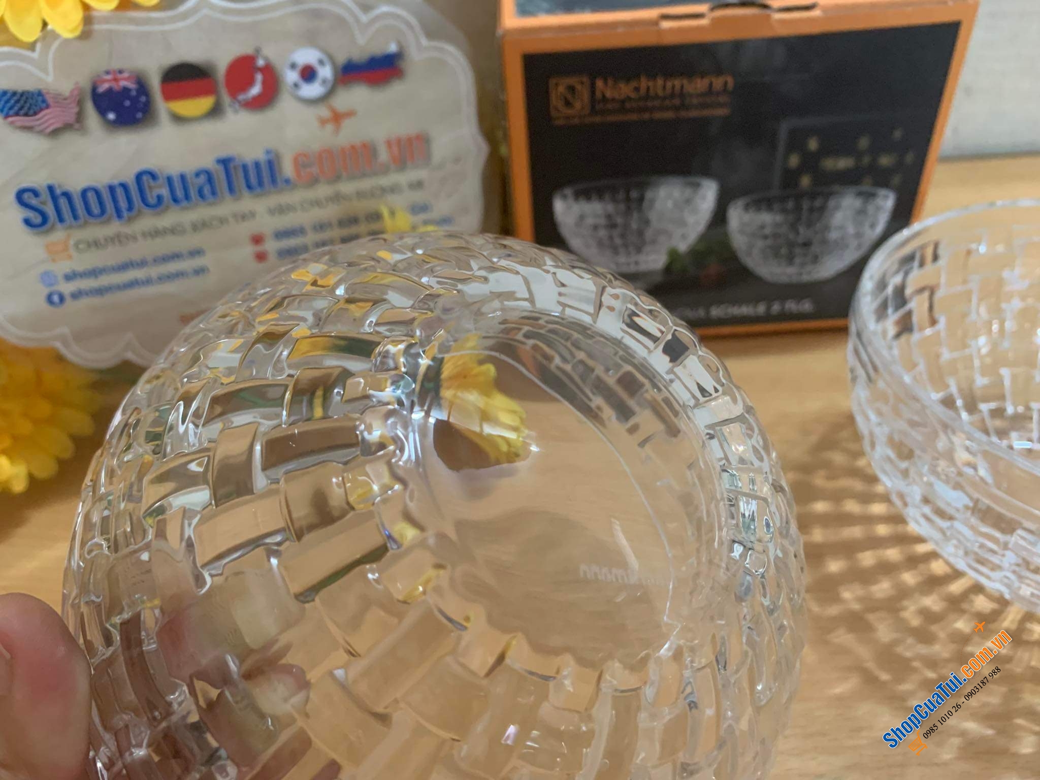 Set 2 bát pha lê Nachtmann - size 15cm