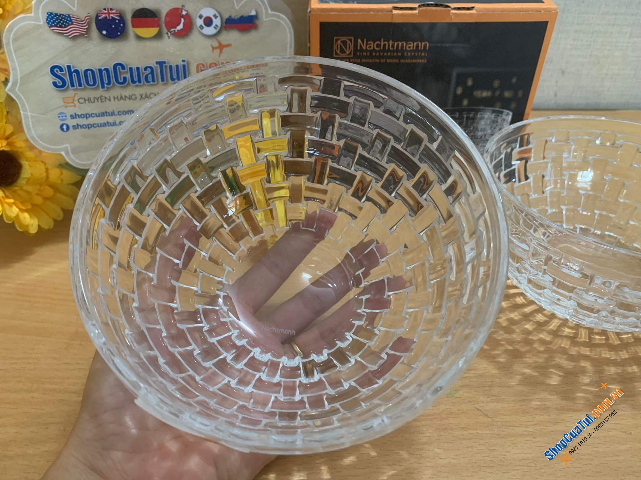 Set 2 bát pha lê Nachtmann - size 15cm