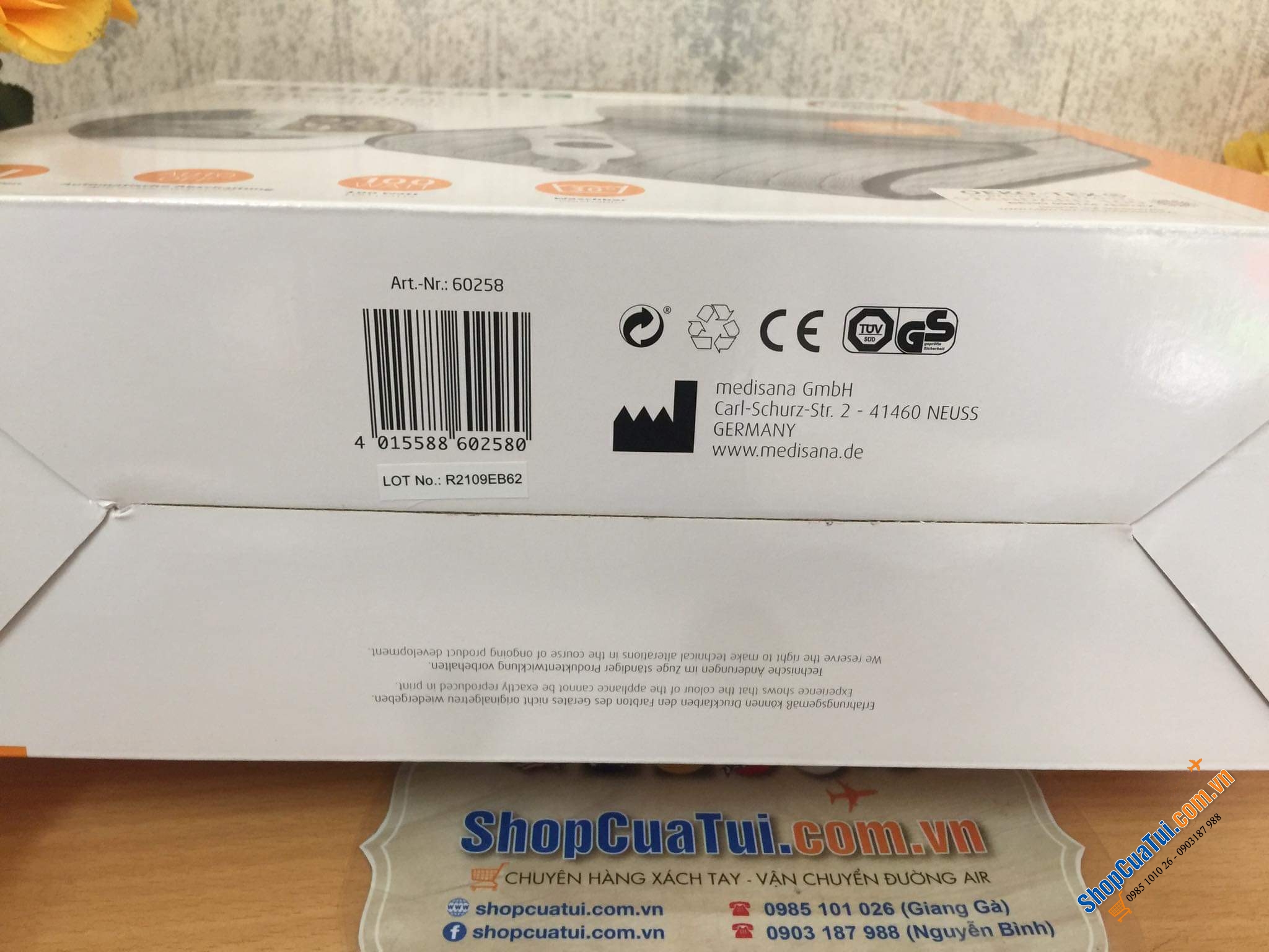 Tất điện - Ủ chân Medisana FWS XÁM DÒNG CAO CẤP