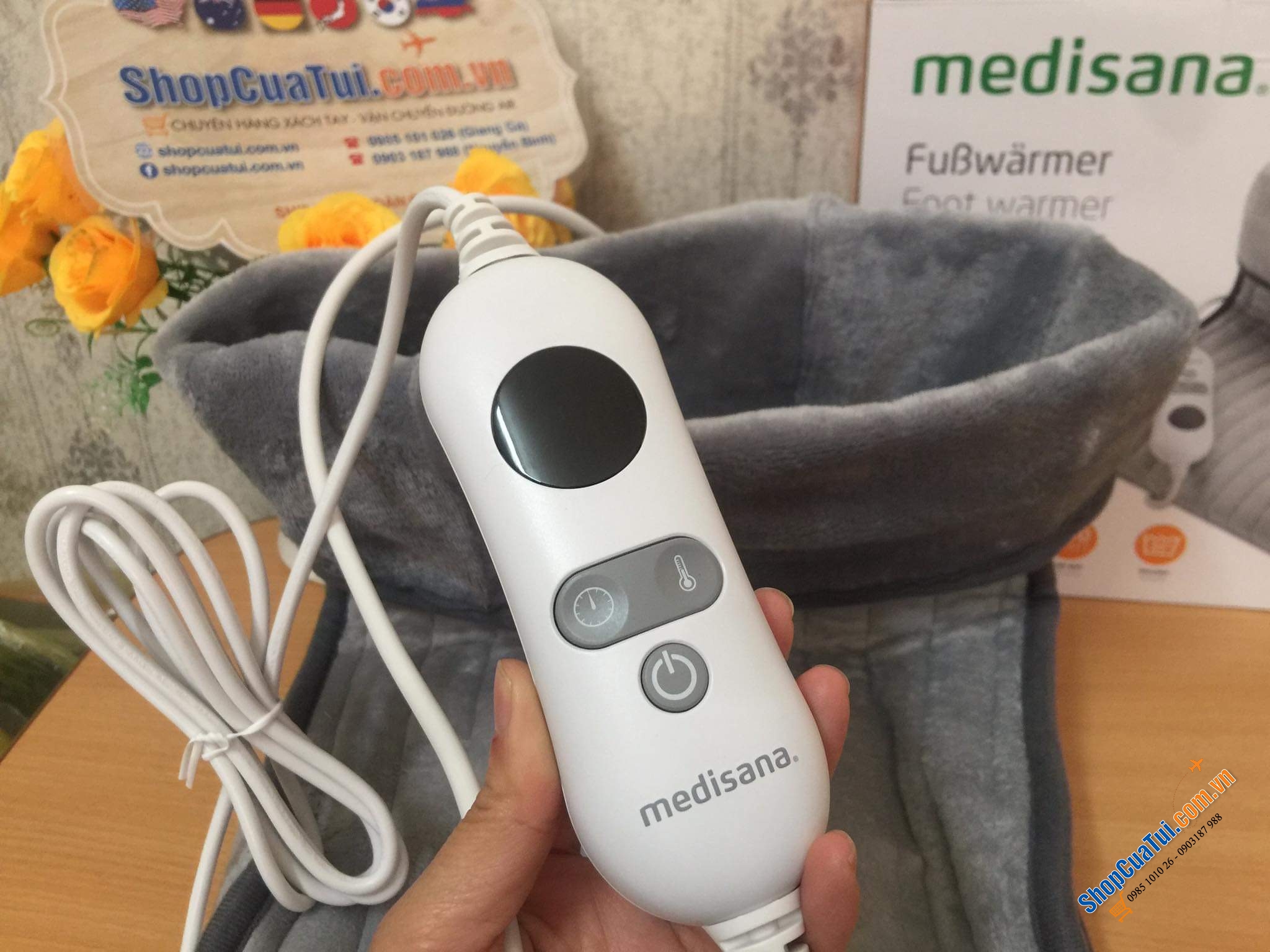Tất điện - Ủ chân Medisana FWS XÁM DÒNG CAO CẤP