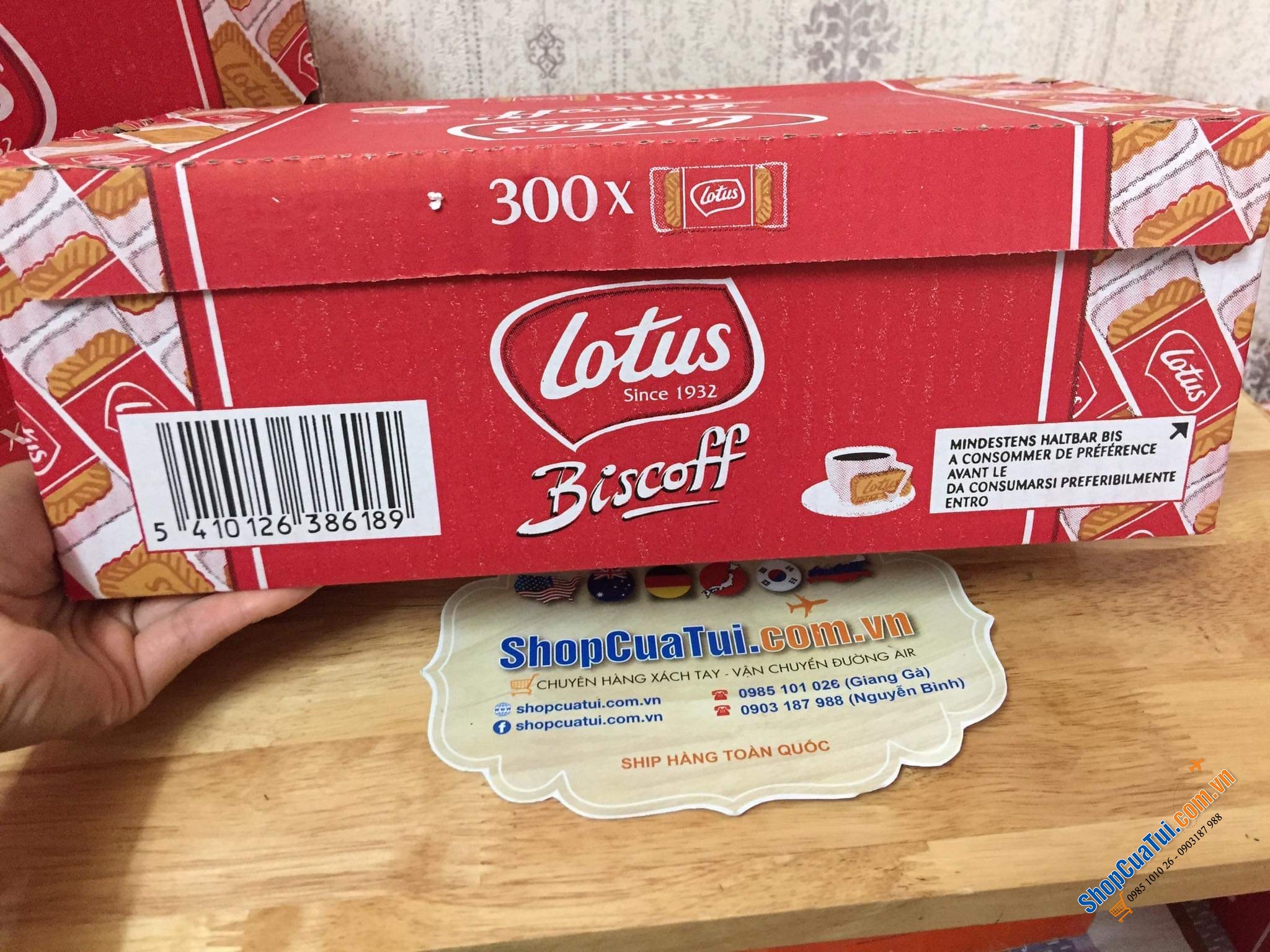 BÁNH QUY LOTUS BISCOFF - HỘP 300 CÁI