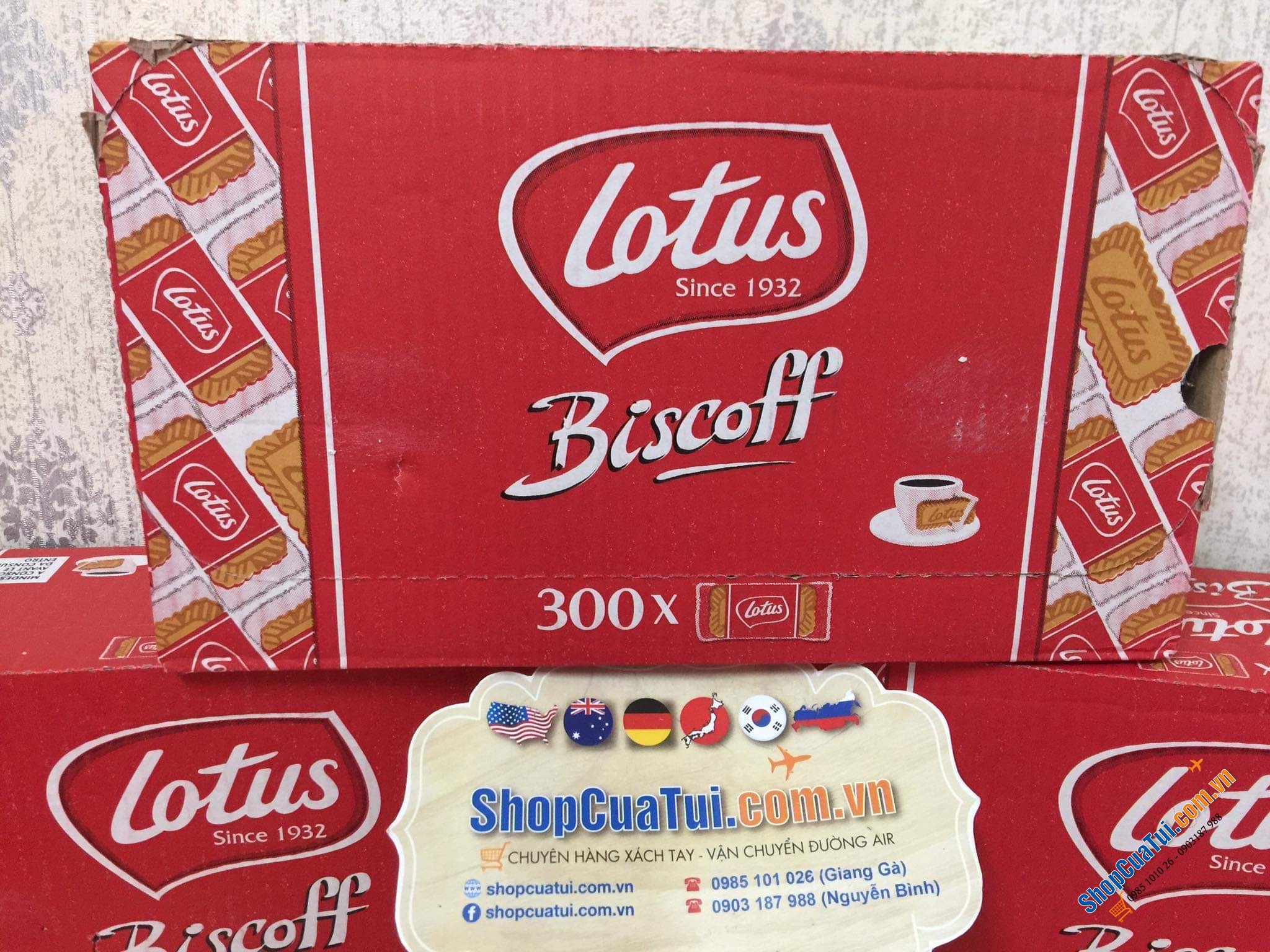 BÁNH QUY LOTUS BISCOFF - HỘP 300 CÁI