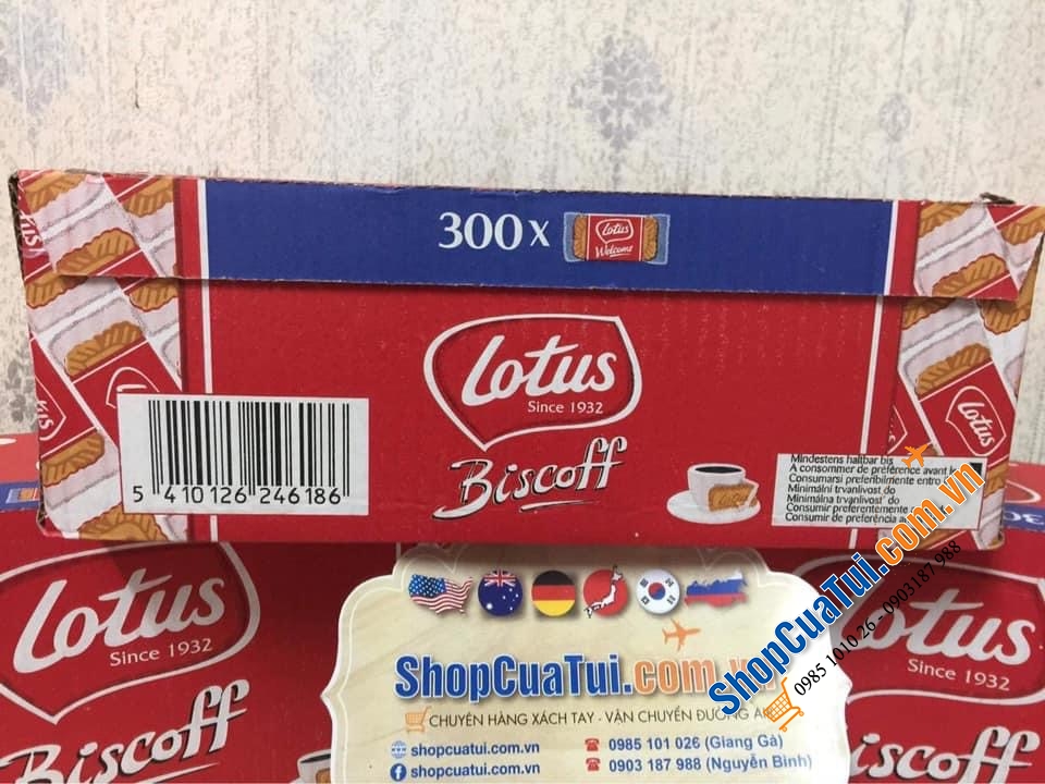 BÁNH QUY LOTUS BISCOFF - HỘP 300 CÁI