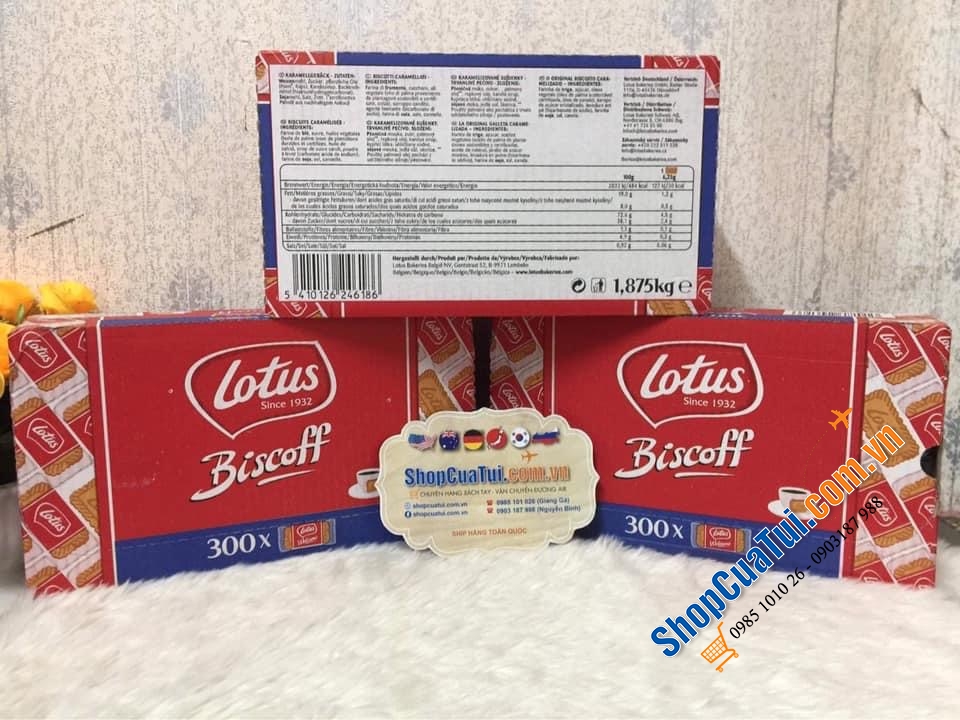 BÁNH QUY LOTUS BISCOFF - HỘP 300 CÁI