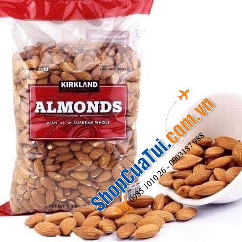 HẠNH NHÂN NGUYÊN CHẤT KIRKLAND SIGNATURE WHOLE ALMOUDS BỊCH 1.36KG