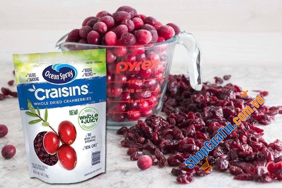 CRAISINS DRIED CRANBERRIES NAM VIỆT QUẤT SẤY KHÔ NGUYÊN CHẤT 1.36kg