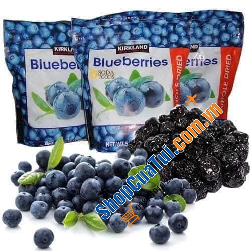 Quả việt quất sấy khô Kirkland Signature Whole Dried Blueberries 567g