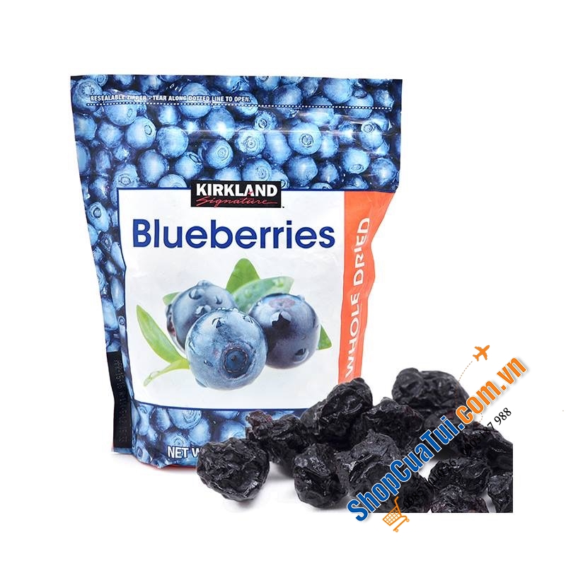 Quả việt quất sấy khô Kirkland Signature Whole Dried Blueberries 567g