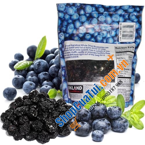 Quả việt quất sấy khô Kirkland Signature Whole Dried Blueberries 567g